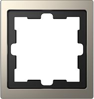 Рамка универсальная Schneider Electric Merten D-Life 1-м. металл никель картинка